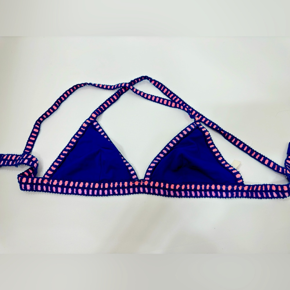 Victoria secret blue swim top! Size Medium!